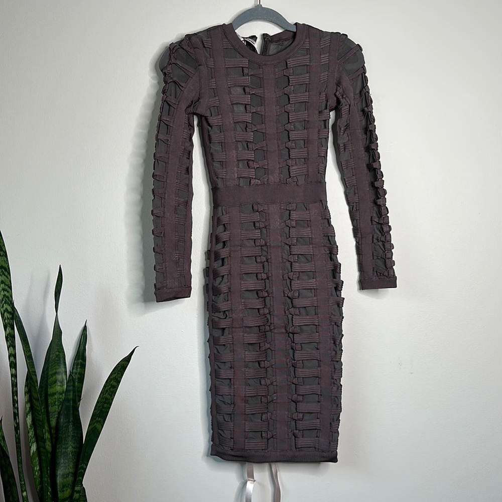 HOUSE OF CB Lola dress in charcoal NWT XS